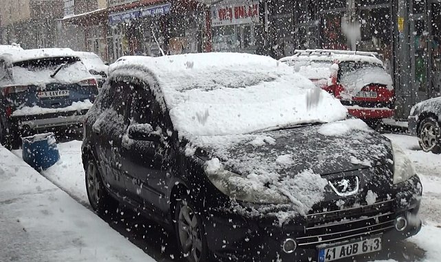 Ahlat'ta kar yağışı