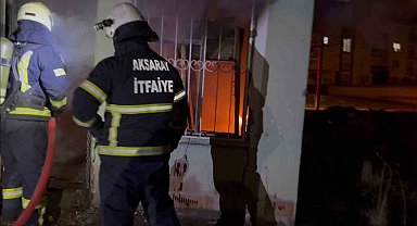 Aksaray'da müstakil ev alev alev yandı