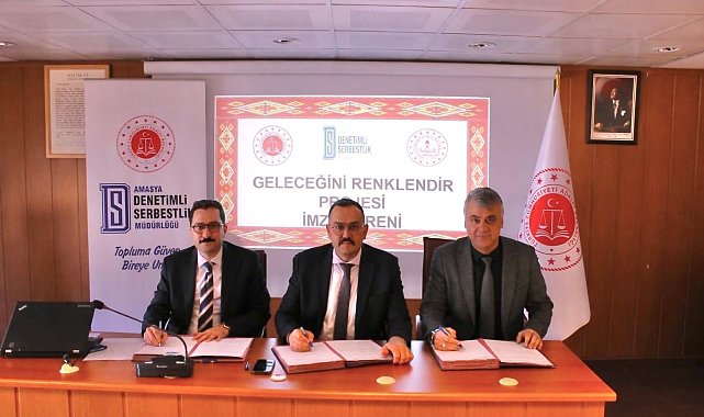 Amasya'da yükümlülerin topluma kazandırılması için uygulanacak 2 projede imza atıldı