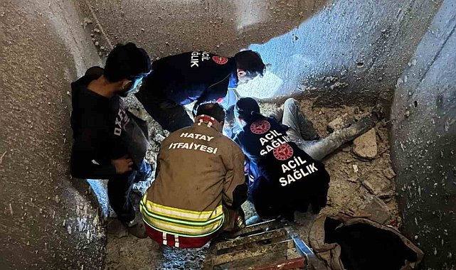 Antakya'da asansör boşluğuna düşen işçi yaralandı