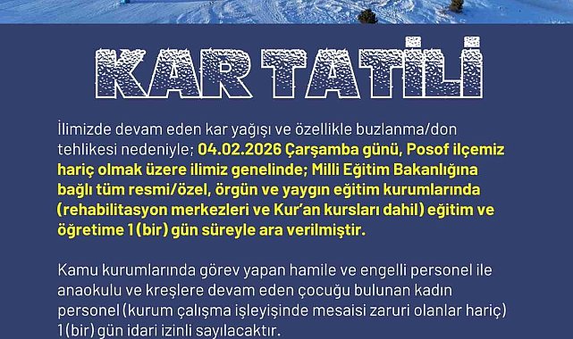 Ardahan'da eğitime kar engeli