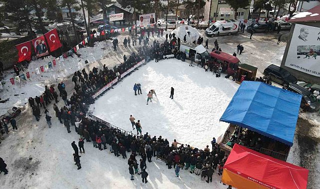 Artvin'de 300 yıllık kar üstü karakucak geleneği yaşatılıyor