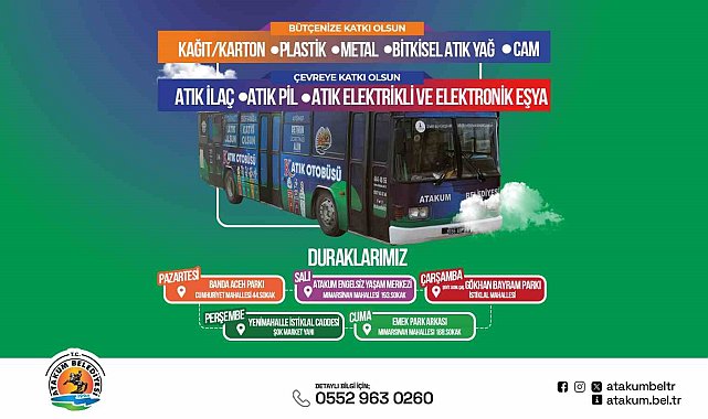 Atakum Belediyesi "Katık Otobüsü" sıfır atıkla doğayı korumaya devam ediyor