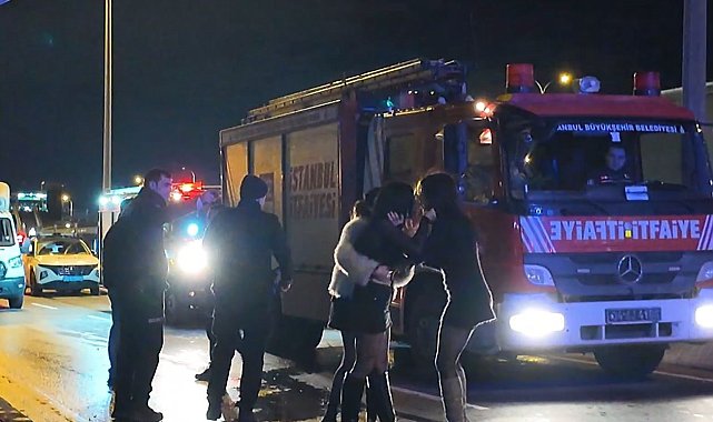 Avcılar'da kaza yerini karıştıran kadınlar kamerada