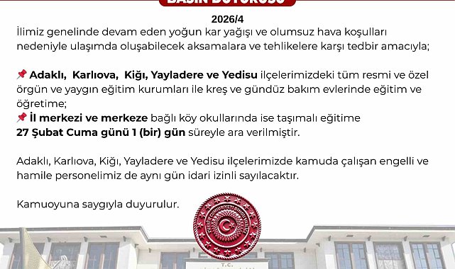 Bingöl'de 5 ilçede eğitime ara verildi