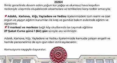 Bingöl'de 5 ilçede eğitime ara verildi