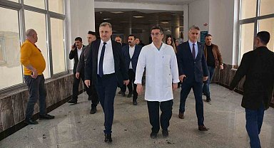 Bitlis İl Sağlık Müdürü Ergene'den hastanede tedavi gören yaralılara ziyaret