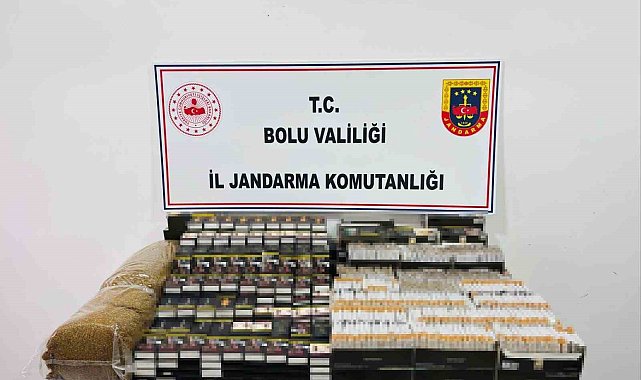 Bolu'da binlerce kaçak makaron ve tütün ele geçirildi