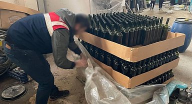 Bursa İznik'te kaçak içki imalathanesine darbe