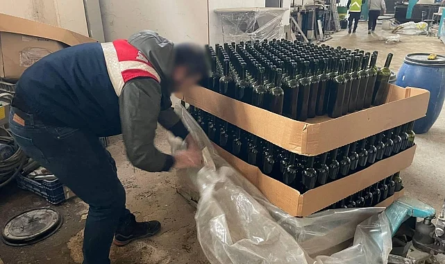 Bursa İznik'te kaçak içki imalathanesine darbe