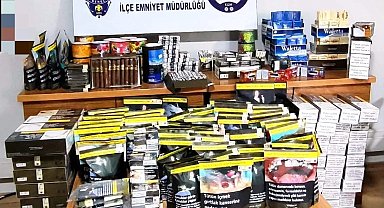 Bursa Mudanya'da kaçak tütün operasyonu