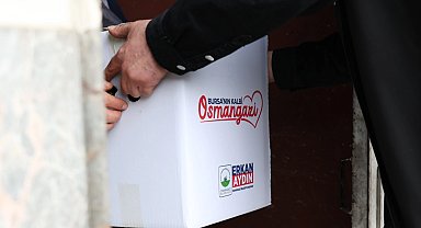 Bursa Osmangazi'de ihtiyaç sahiplerine erzak desteği