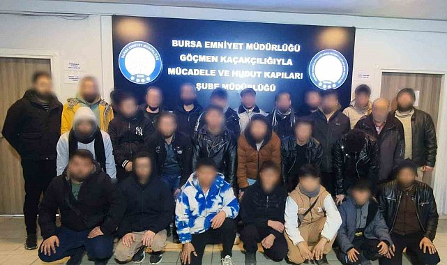Bursa'da göçmen kaçakçılığına darbe: 29 yabancı uyruklu şahıs yakalandı
