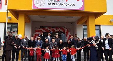 Bursa'da Gemlik ilçesinde anaokulu törenle açıldı