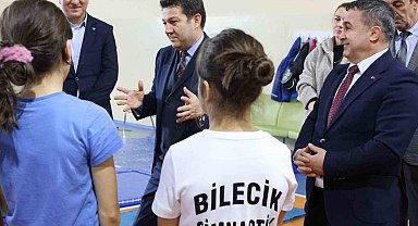 Cimnastik Federasyonu Başkanı Suat Çelen Bilecik'te antrenmanları inceledi