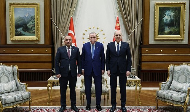 Cumhurbaşkanı Erdoğan, Kırgızistan Meclis Başkanı Turgunbek uulu'yu kabul etti