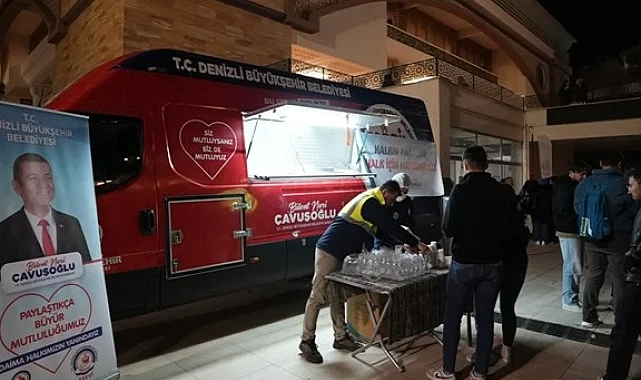 Denizli Büyükşehir'den cami çıkışlarında geleneksel ikram
