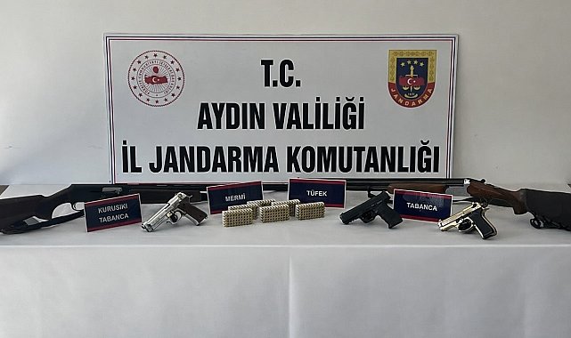 Didim'de ruhsatsız silah operasyonu
