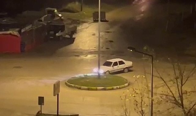 Drift atan otomobil sürücüsü tepkilere neden oldu