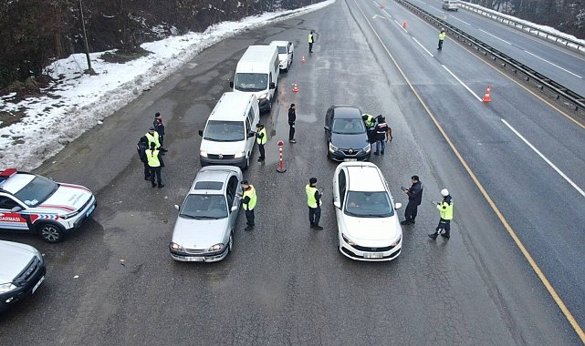 Düzce'de 2 bin 523 araca cezai işlem uygulandı