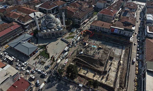 Düzce'de kent meydanının temeli atıldı