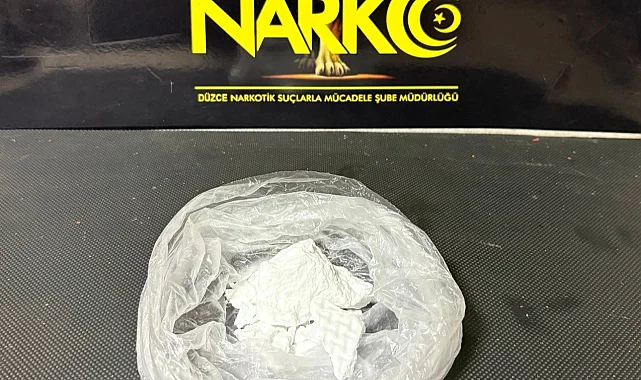 Düzce'de 55 gram kokain ele geçirildi