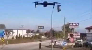 Düzce'de drone destekli trafik denetimleri sürüyor