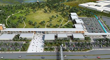 Eski fuar alanına yapılan Sosyal Yaşam Merkezi'nde çalışmalar sürüyor