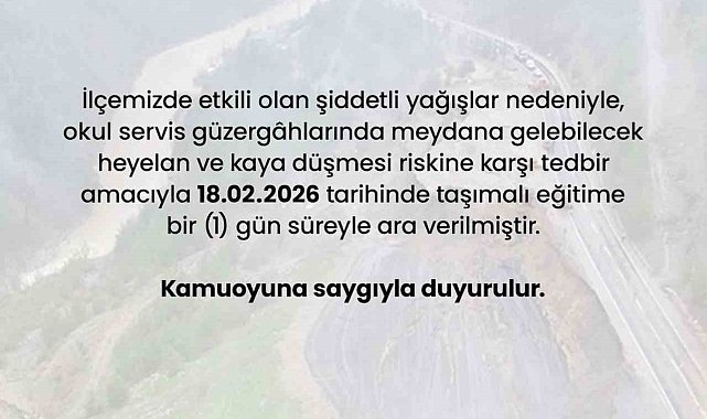 Feke'de taşımalı eğitime 1 gün ara verildi