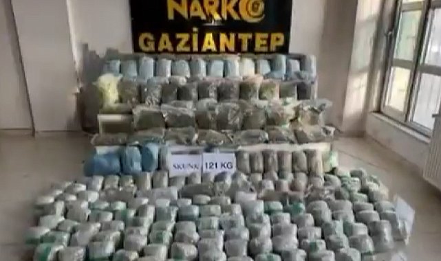 Gaziantep'te 121 kilo skunk ele geçirildi: 1 şahıs tutuklandı