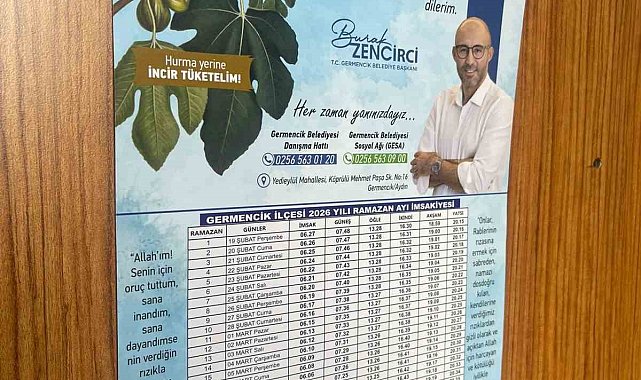 Germencik Belediyesi'nin imsakiyelerinde incir vurgusu