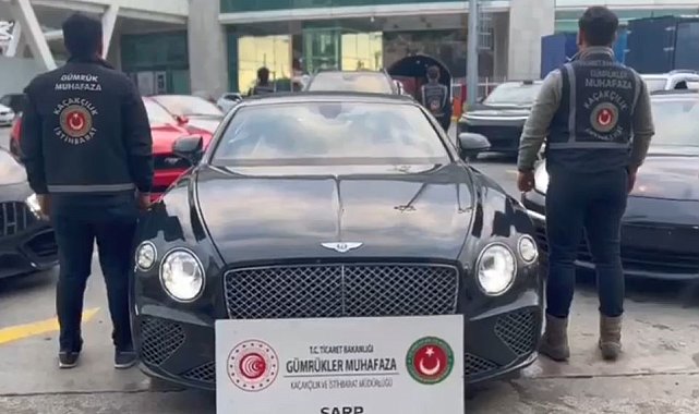 Gümrükten usulsüz geçirilen 65 lüks araca el konuldu: 22 gözaltı