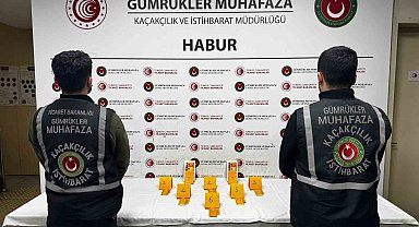 Habur'da ayakkabı içerisinde 41 kilo altın ele geçirildi
