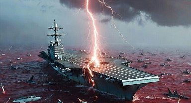 İran Devrim Muhafızları Ordusu'ndan ABD uçak gemisini hedef alan paylaşım