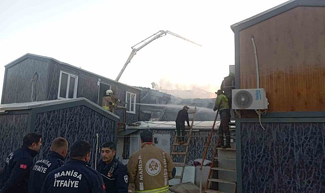 İşçi konteynerinde çıkan yangın kontrol altına alındı