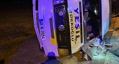 Kahramanmaraş'ta minibüs kazası: 10 yaralı