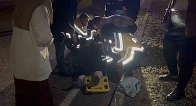 Karşıya geçmek isterken otomobilin çarptığı kadın ağır yaralandı