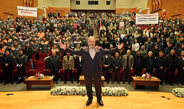 Kayseri Talas Belediyesi çalışanlarından Başkan Yalçın'a teşekkür