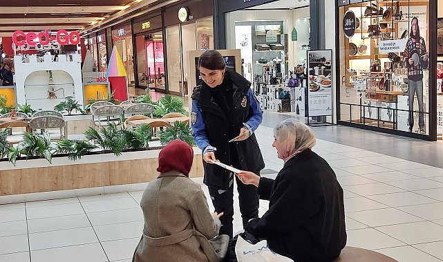 Kütahya'da Toplum Destekli Polislerden esnaf ve vatandaşlara bilgilendirme