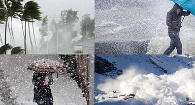 Kuvvetli yağış, fırtına ve çığ tehlikesi kapıda