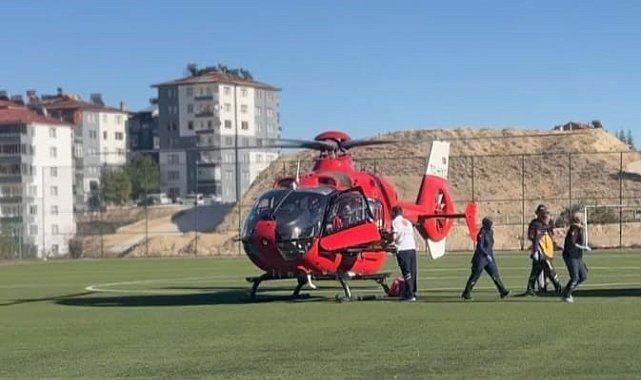 Malatya'da ambulans helikopter 86 yaşındaki hasta için havalandı