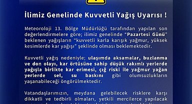 Meteorolojiden Bingöl için kuvvetli yağış uyarısı