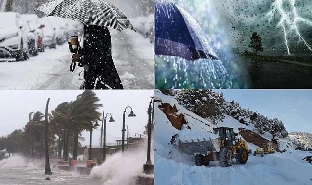 Meteoroloji'den kuvvetli yağış, rüzgar ve çığ uyarısı