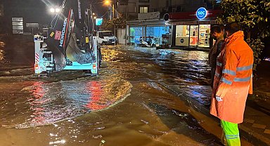 Muğla Milas'ta ekipler yoğun yağış ve fırtına nedeniyle 7/24 görev başındaydı