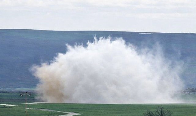 Muratlı çevreyolunda su hattı patladı
