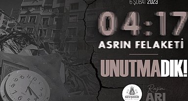 Nevşehir Belediyesi 6 Şubat'ı unutmadı