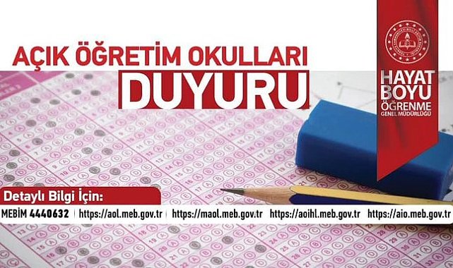 Niğde Halk Eğitimi Merkezi'nden açık öğretim öğrencilerine e-sınav duyurusu
