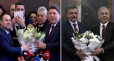 O bakanlıklarda devir teslim yapıldı