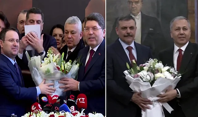 O bakanlıklarda devir teslim yapıldı