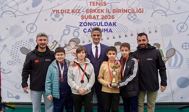 Okul sporları tenis müsabakaları Çaycuma'da tamamlandı